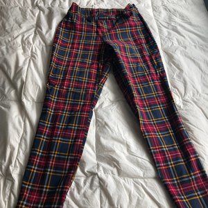 plaid ankle pants